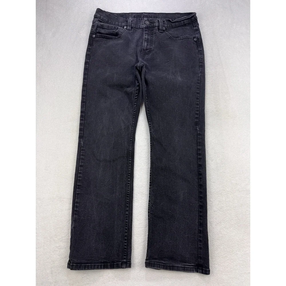 Cody James Jeans Men 36x30 Black Straight Stretch Distress‎ Denim Western